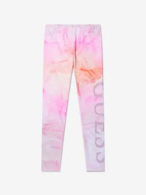 Guess Girls Marbled Leggings in Multicolour