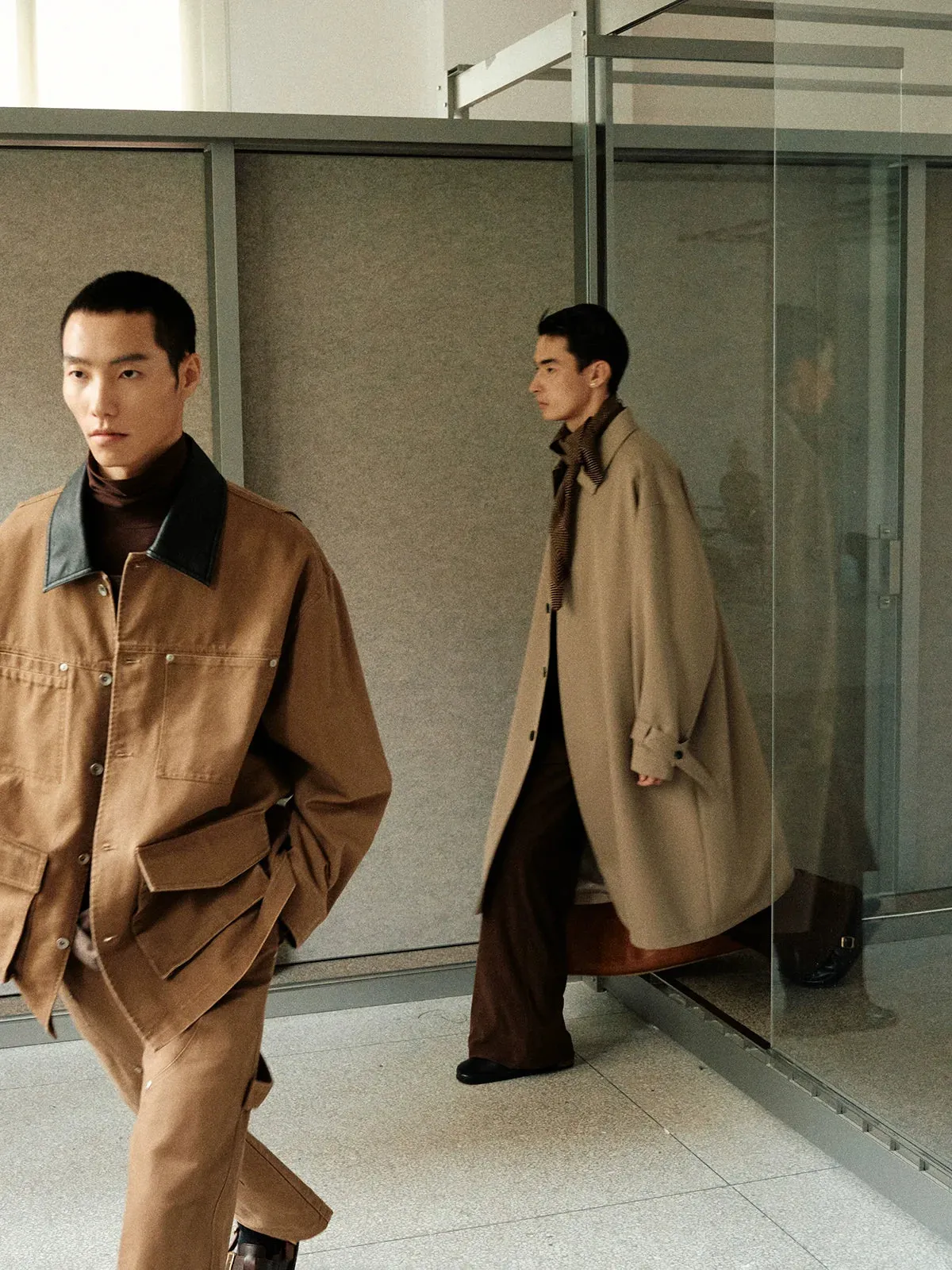 Heavy Wool Blend Trench Coat