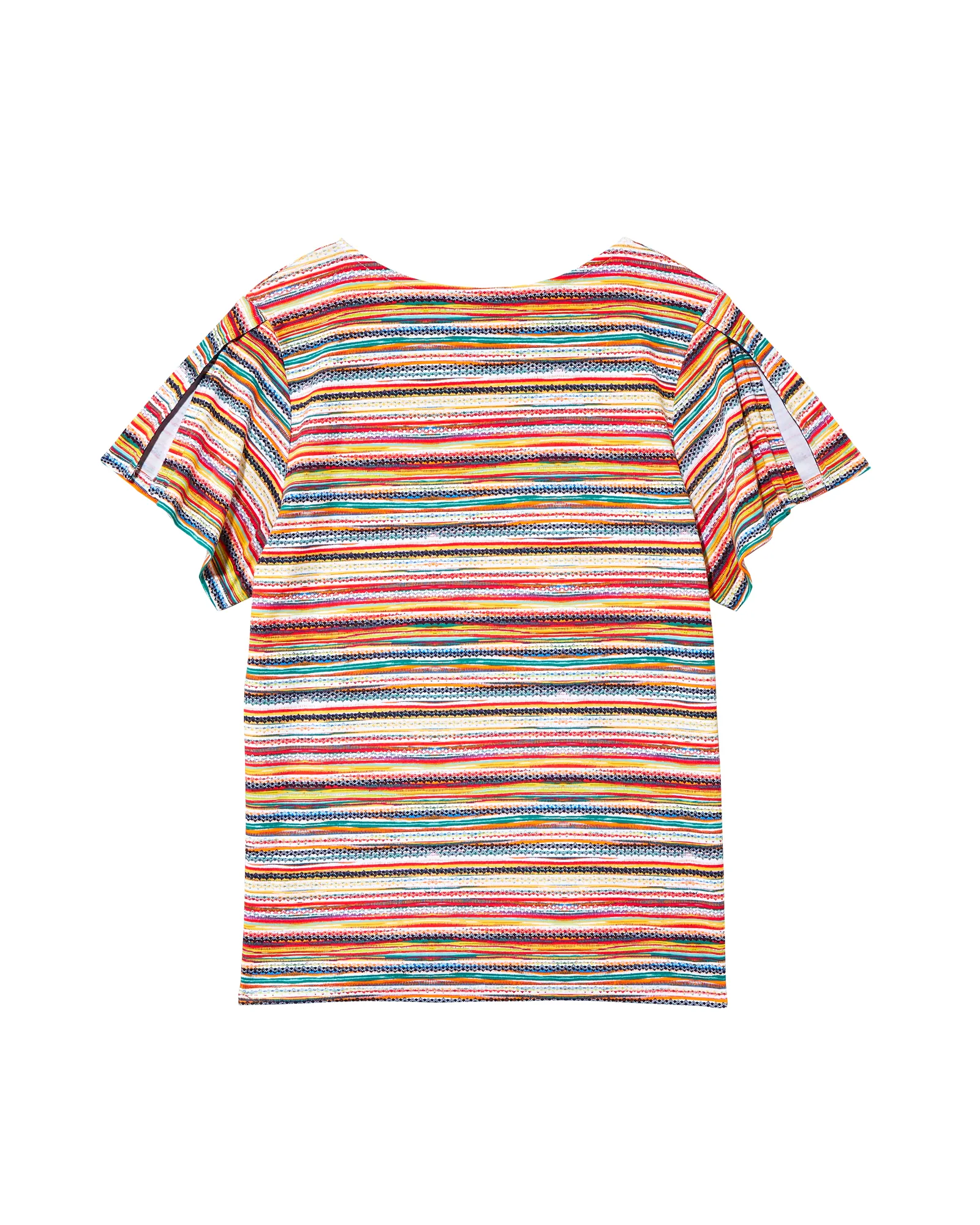 Lia Knit Printed Cotton Top | Pink / Orange