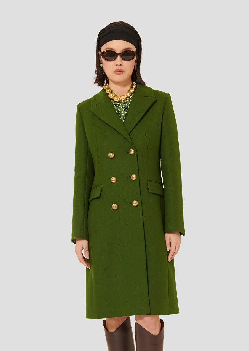 Tara Jarmon Marcy Green Caban Trench Coat
